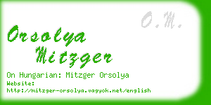 orsolya mitzger business card